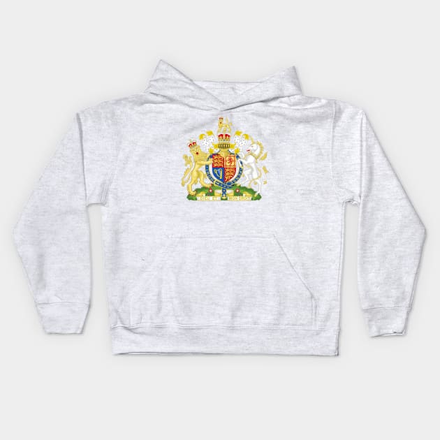 Royal Coat of Arms of the United Kingdom Kids Hoodie by Flags of the World